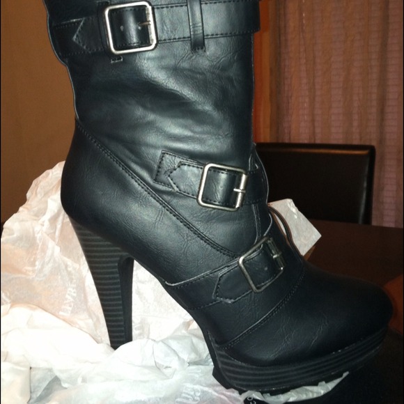 JustFab Black Gemma Boots