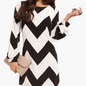 Zig zag shift dress