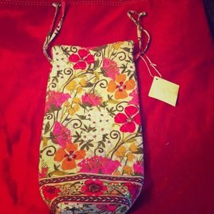 Vera Bradley Tea Garden Wine Bag NWT