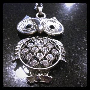 Evil eye trendy diamond costume necklace.