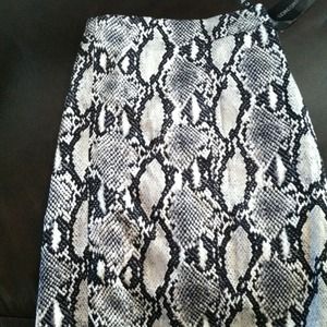 Snake print pencil skirt
