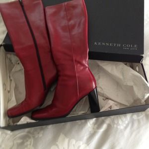 Kenneth Cole red boots