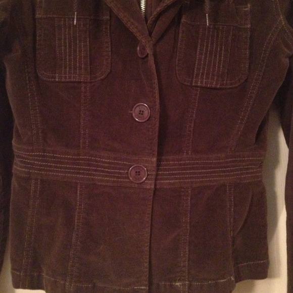 Corduroy jacket w/ attached hoodie - Picture 4 of 5