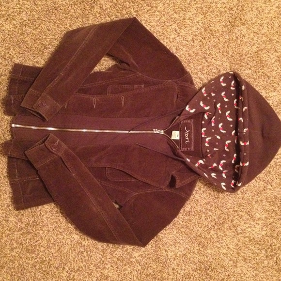 Corduroy jacket w/ attached hoodie - Picture 5 of 5