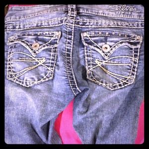 Silver rhinestone jeans!