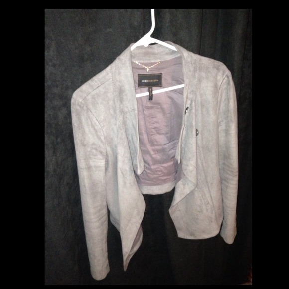 Suede drape jacket