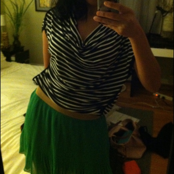 Green short skirt