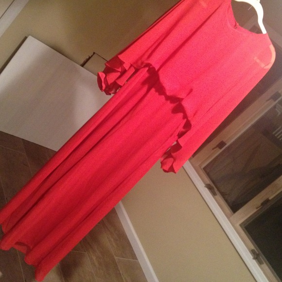 Red Topshop 70's inspired Jumpsuit.