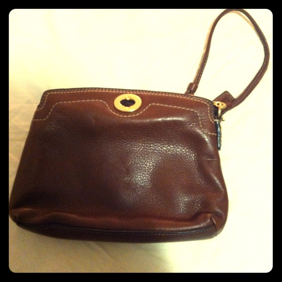 Authentic coach carry all wristlet