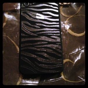 Zebra print iPhone 4S case