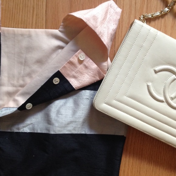 🍃💕 Happy Stripes...💖 Raw Silk nautical top - Picture 4 of 4