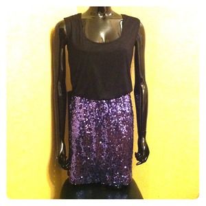 SOLDViolet Sparkle/Black Dress