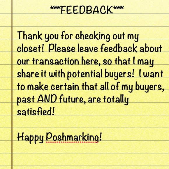 LEAVE FEEDBACK HERE, PLEASE!  😊