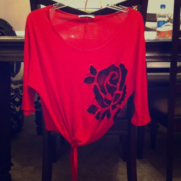 sexy red crop top