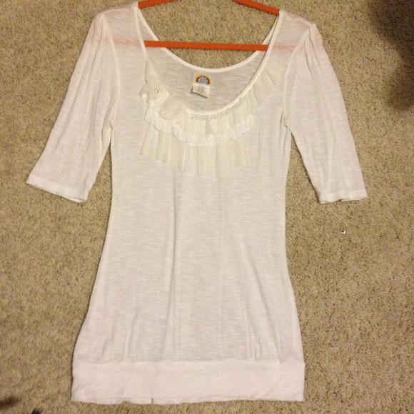 Size small, sheer, long top