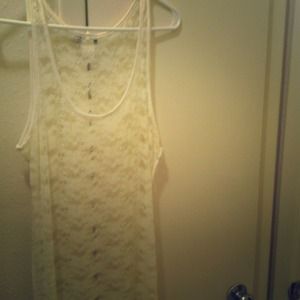 Cream lace summer shirt