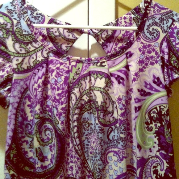Purple paisley blouse