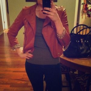 Bundle Faux Leather Jacket and Peacoat