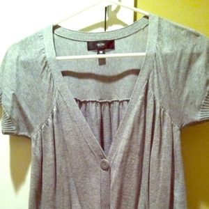Grey Short Sleeved Cardigan