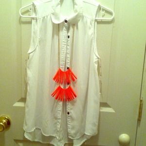 Neon orange necklace