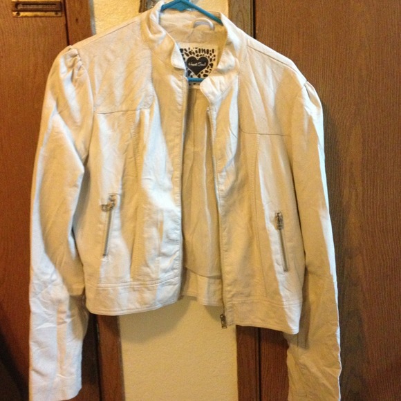White leather jacket