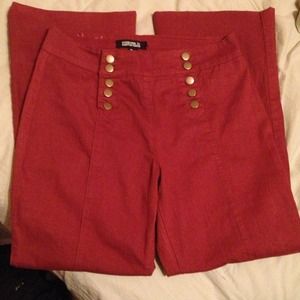 Burnt orange denim jeans