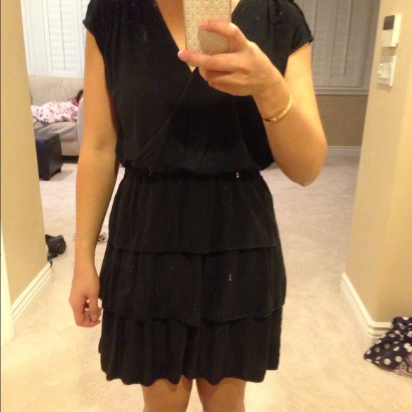 Cynthia Steffe LBD with tiered ruffle bottom