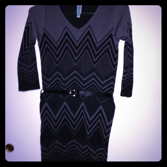 Black and grey dress