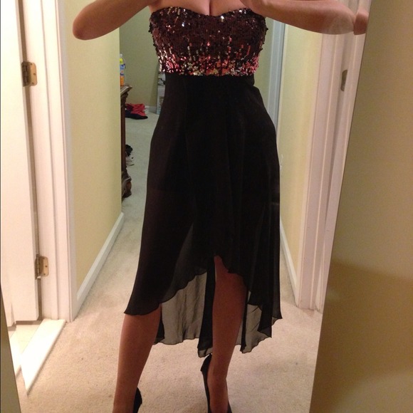 Sequin/chiffon going out dress