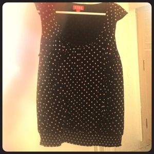 Black with pink dots blouse
