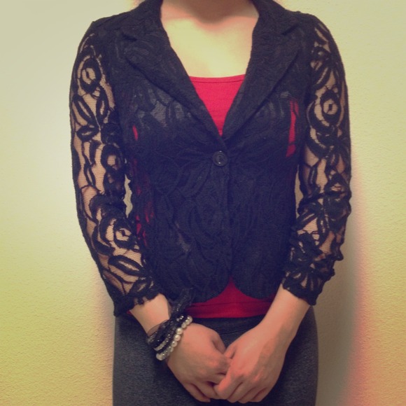 Windsor Lace Button Up Blazer