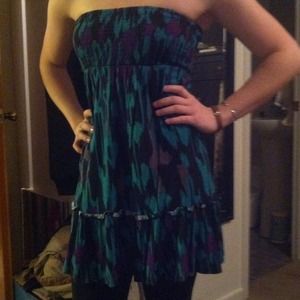 Print dress/ swimsuit cover up