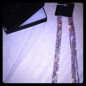 Reduced Bebe LONG crystal earrings