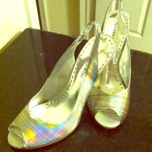 Gianni Bini silver shoes.   Hot !