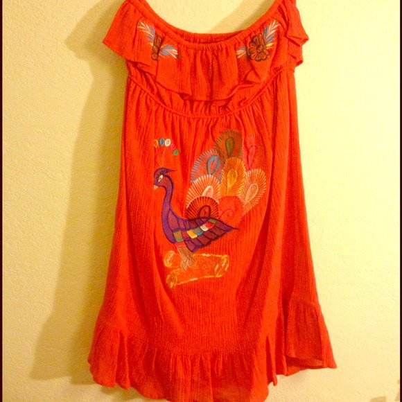 ❌SOLD❌Strapless Peacock Dress✨