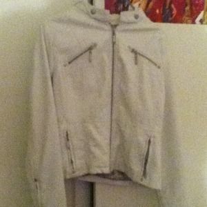 White leather jacket