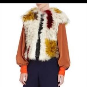 BCBG MaxAzria "city" fur vest .