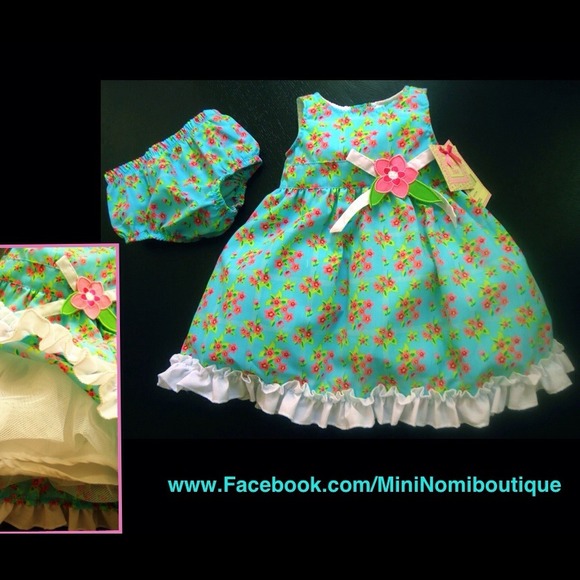 🔴SOLD🔴Turquoise floral dress