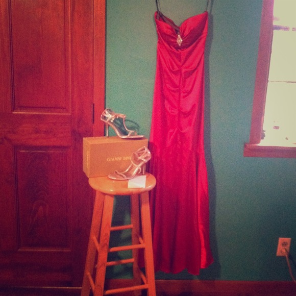 Xscape mermaid gown with shoes.