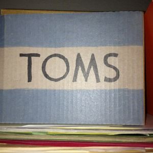 silver glitter authentic TOMS