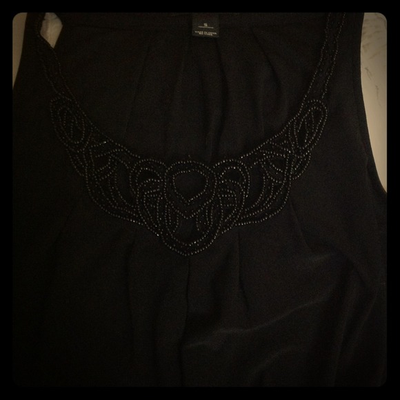 Gorgeous beaded top elastic waist.