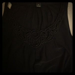 Gorgeous beaded top elastic waist.