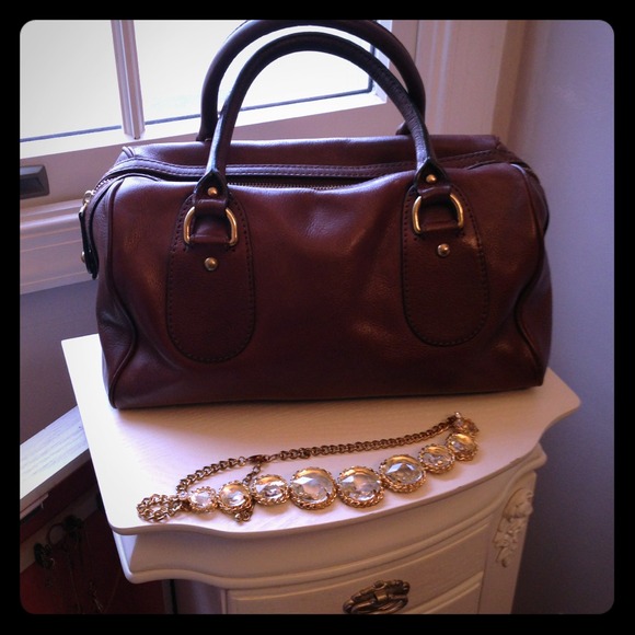 Brown Leather Banana Republic Handbag