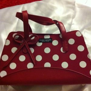 Red and white Kate spade
