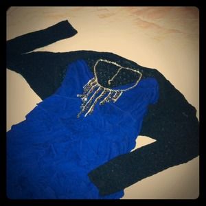 Express Black Lace Crop Cardigan