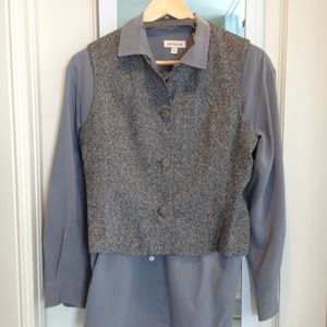 Banana Republic Vest & Ann Taylor Shirt Combo