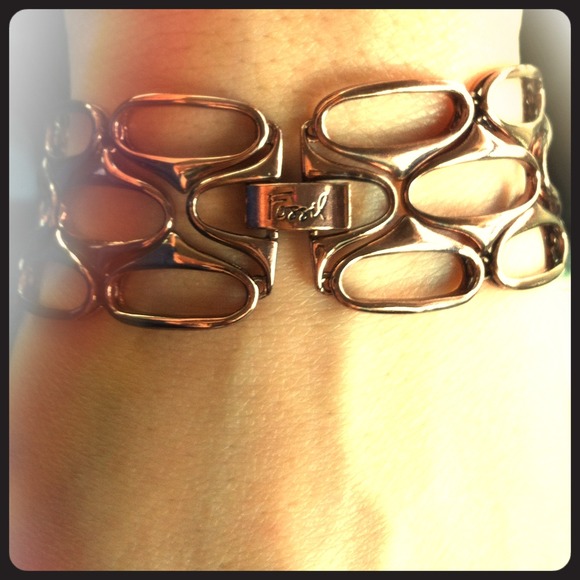 Fossil Pink Gold Tone Bracelet
