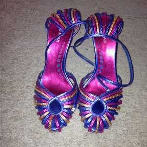 multi colored heels