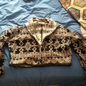 Vintage tribal Blazer. Black and off white. Vintage tribal Blazer. Black and off white.