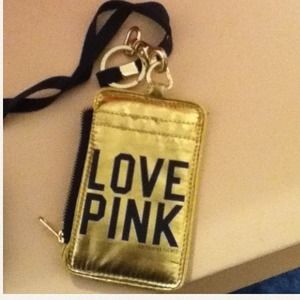 Vera wallet and vs pink lanyard bundle.